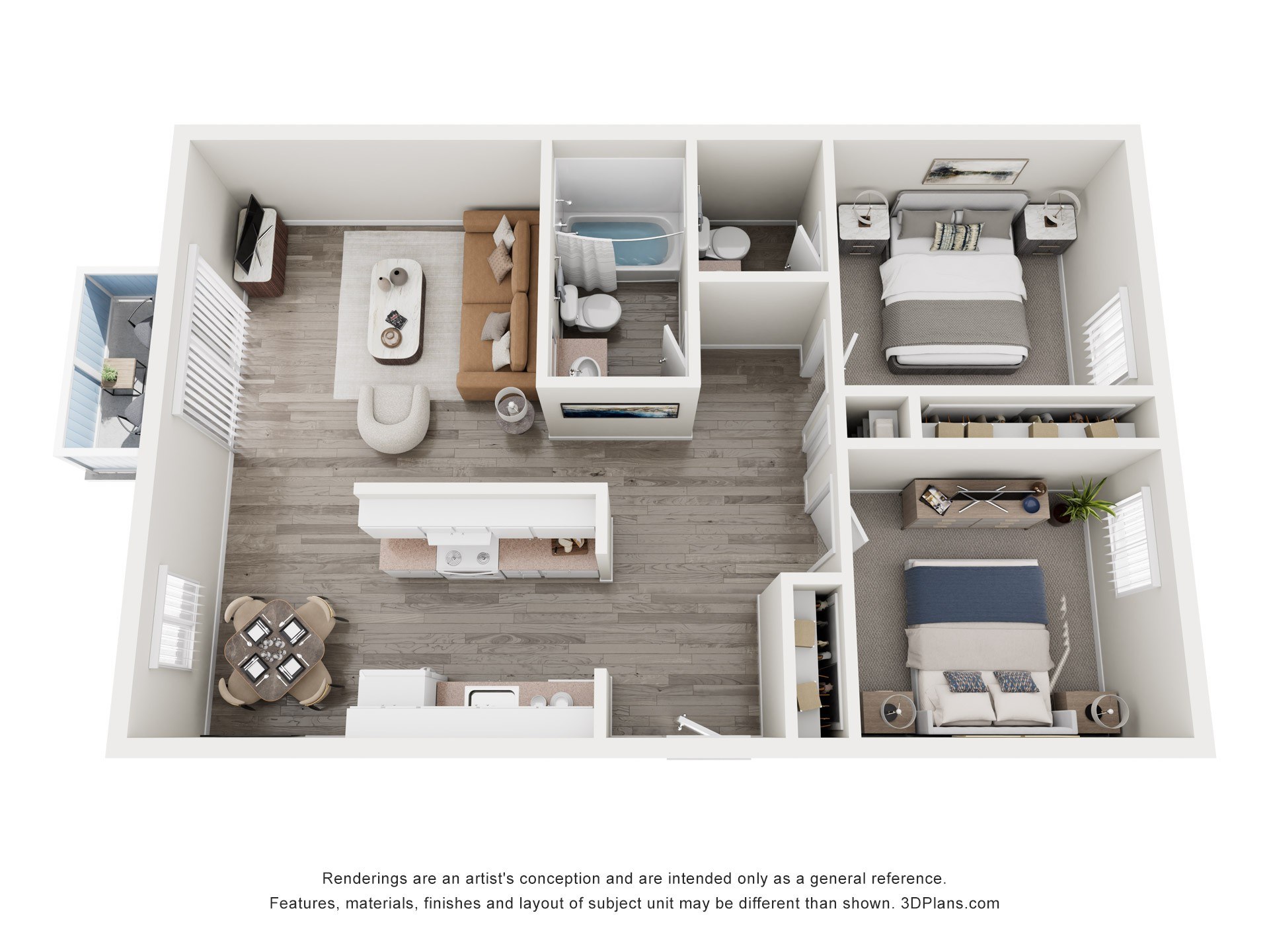 2 Bedroom Large floor plan